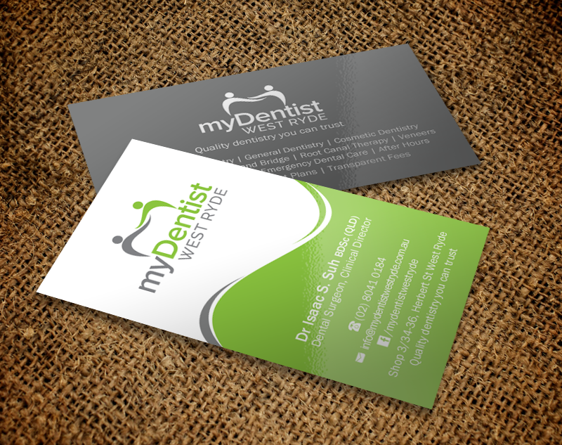 Business Card Design by Brand aid for myDentist West Ryde | Design #11399983