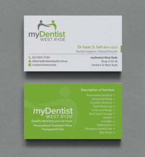 Business Card Design by chandrayaan.creative for myDentist West Ryde | Design: #11390346