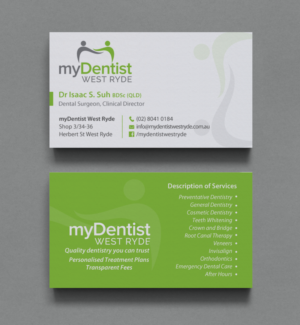 Business Card Design by chandrayaan.creative for myDentist West Ryde | Design: #11390348