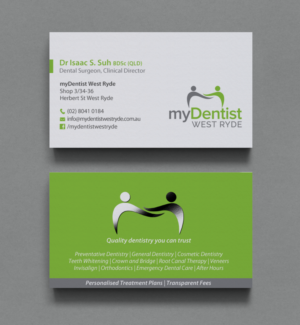 Business Card Design by chandrayaan.creative for myDentist West Ryde | Design: #11390349
