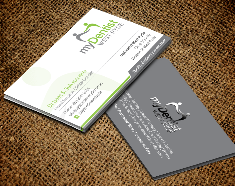 Business Card Design by chandrayaan.creative for myDentist West Ryde | Design #11390350