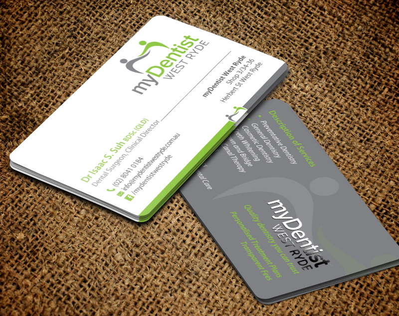 Business Card Design by chandrayaan.creative for myDentist West Ryde | Design #11390355