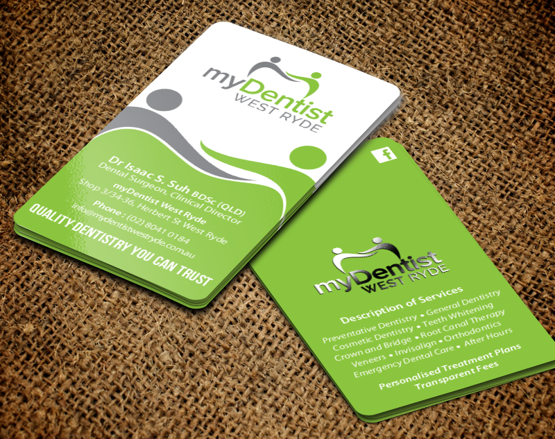 Business Card Design by chandrayaan.creative for myDentist West Ryde | Design #11390358