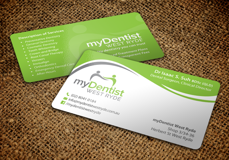 Business Card Design by chandrayaan.creative for myDentist West Ryde | Design #11390363