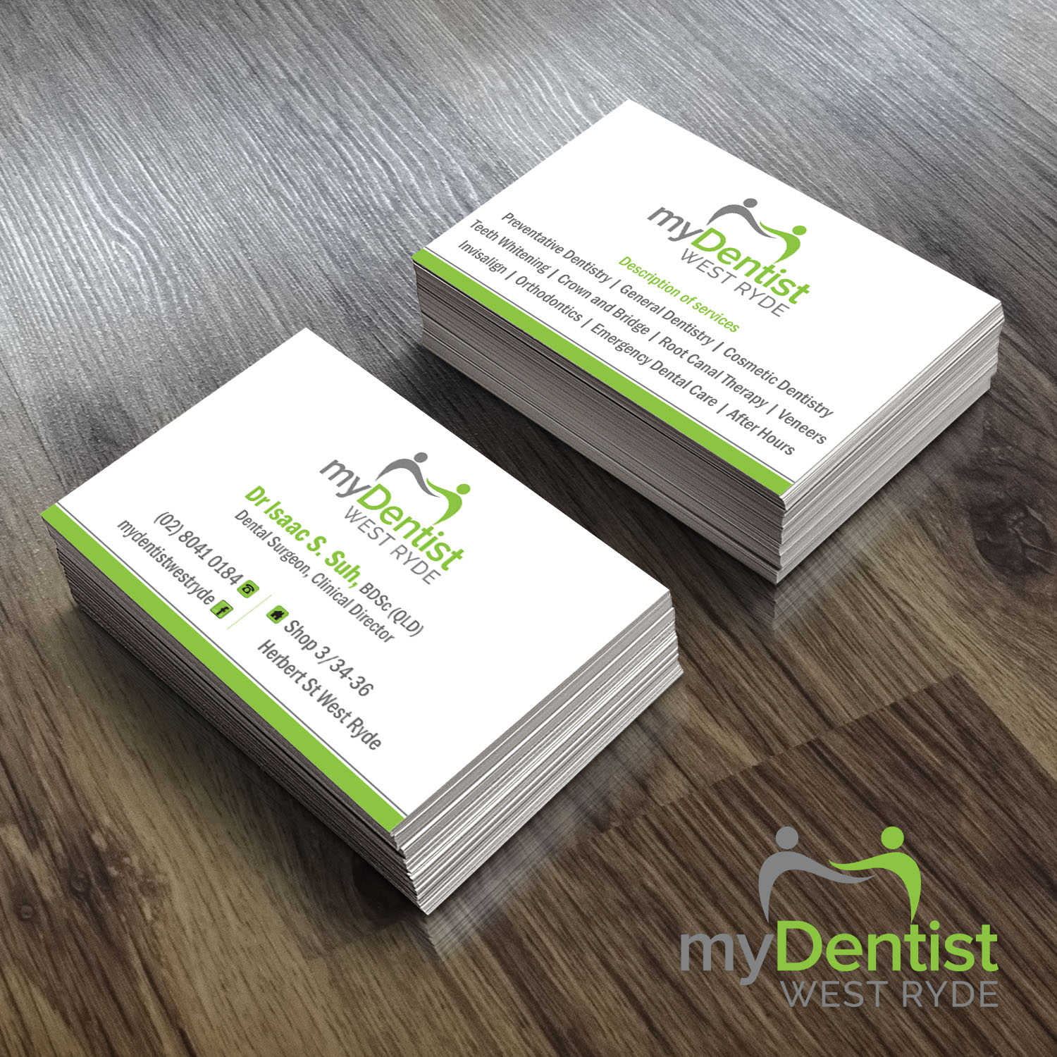 Business Card Design by Creative Jiniya for myDentist West Ryde | Design #11483613