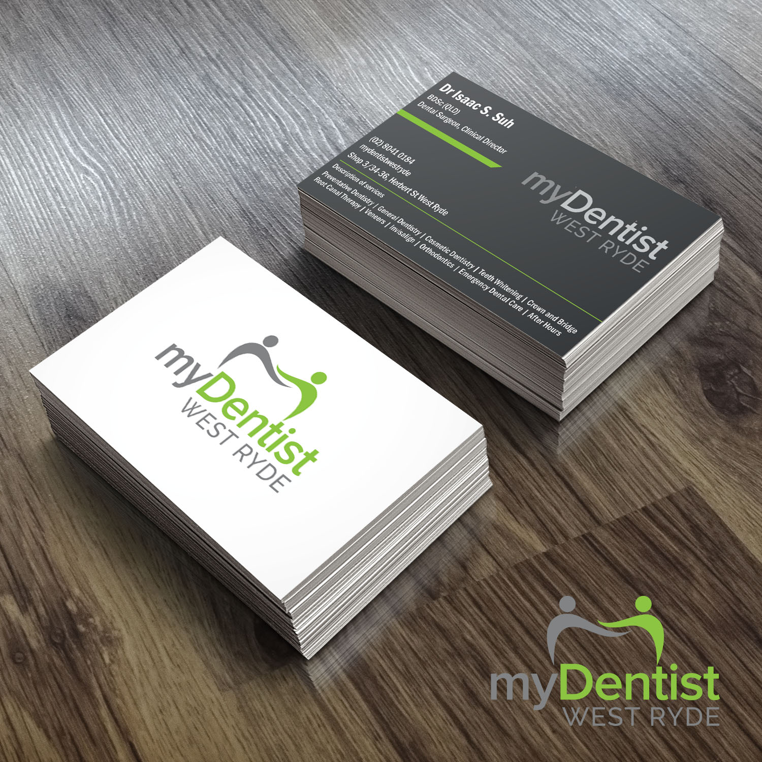 Visitenkarten-Design von Creative Jiniya für myDentist West Ryde | Design #11483614