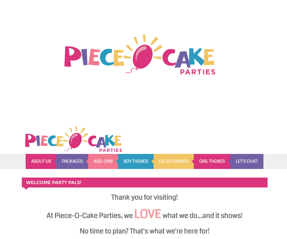 Logo Design by Sergio Coelho for Piece-O-Cake Parties | Design #11434310