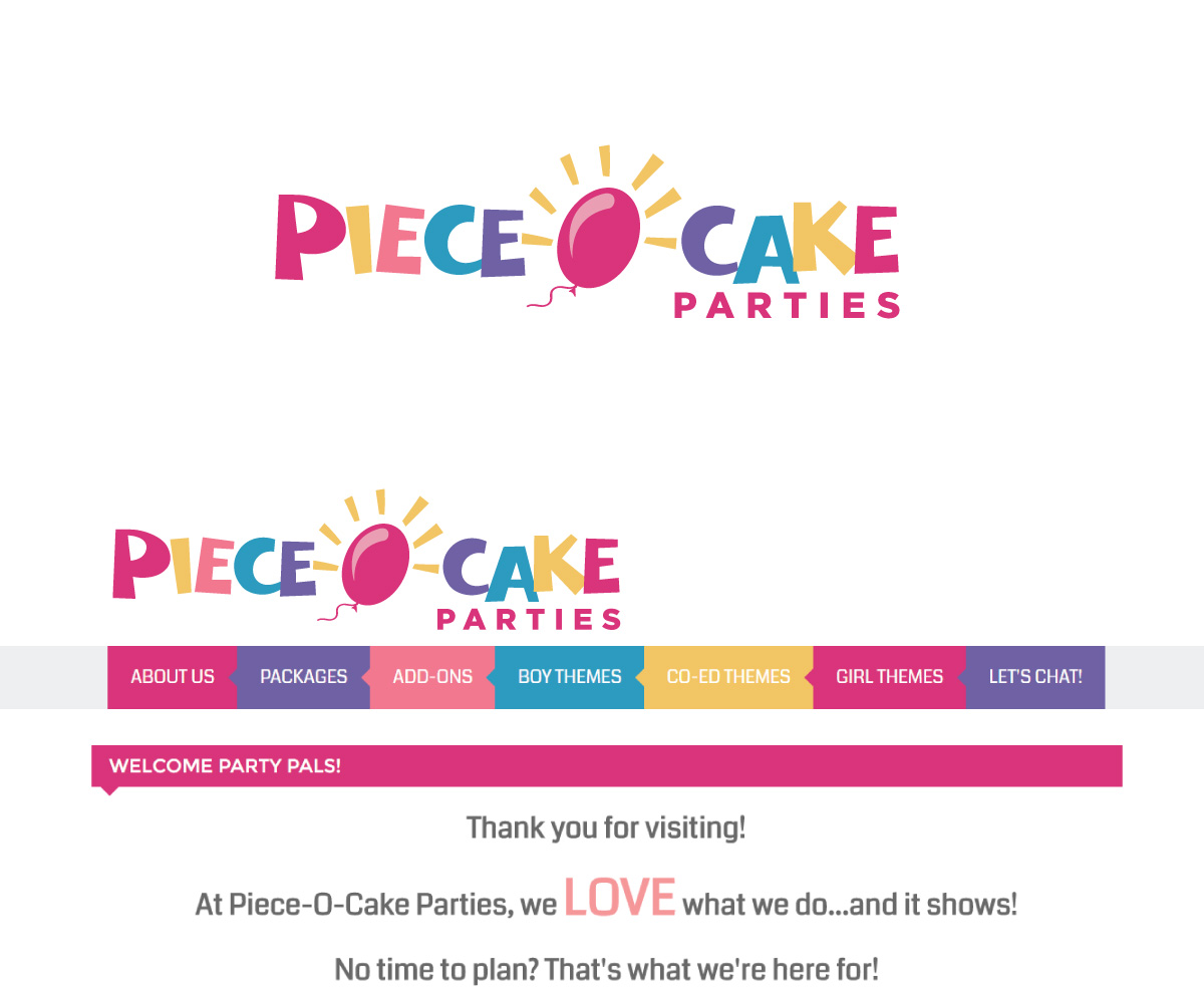 Logo Design by Sergio Coelho for Piece-O-Cake Parties | Design #11465334