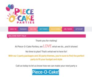 Logo Design by Sergio Coelho for Piece-O-Cake Parties | Design: #11465344