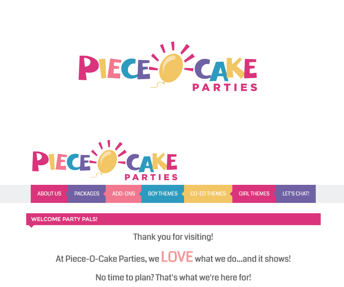 Logo Design by Sergio Coelho for Piece-O-Cake Parties | Design #11470472