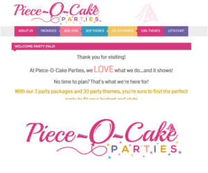 Logo Design by dianagargaritza for Piece-O-Cake Parties | Design: #11464215