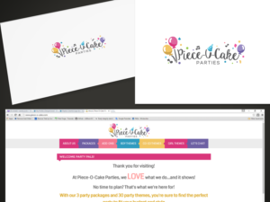 Logo Design by folker for Piece-O-Cake Parties | Design: #11458546