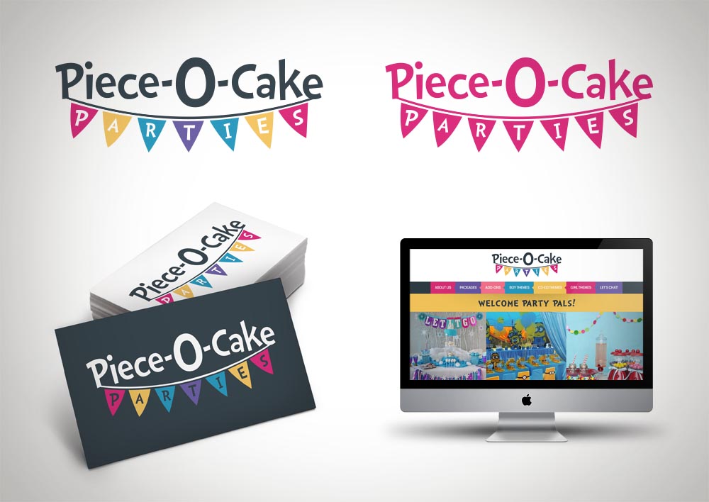 Logo Design by amy claire thompson for Piece-O-Cake Parties | Design #11449818