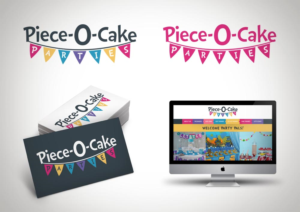 Logo Design by amy claire thompson for Piece-O-Cake Parties | Design: #11449818