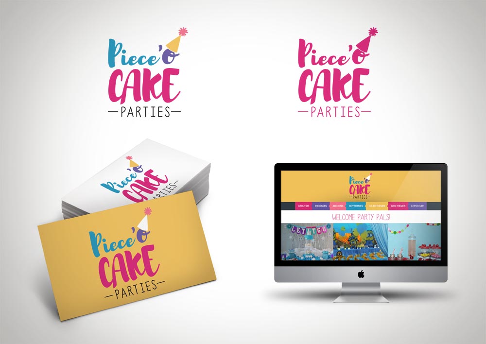 Logo Design by amy claire thompson for Piece-O-Cake Parties | Design #11449832