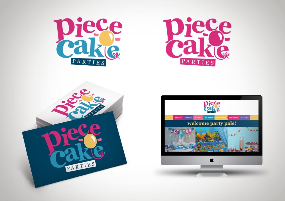 Logo Design by amy claire thompson for Piece-O-Cake Parties | Design #11449844