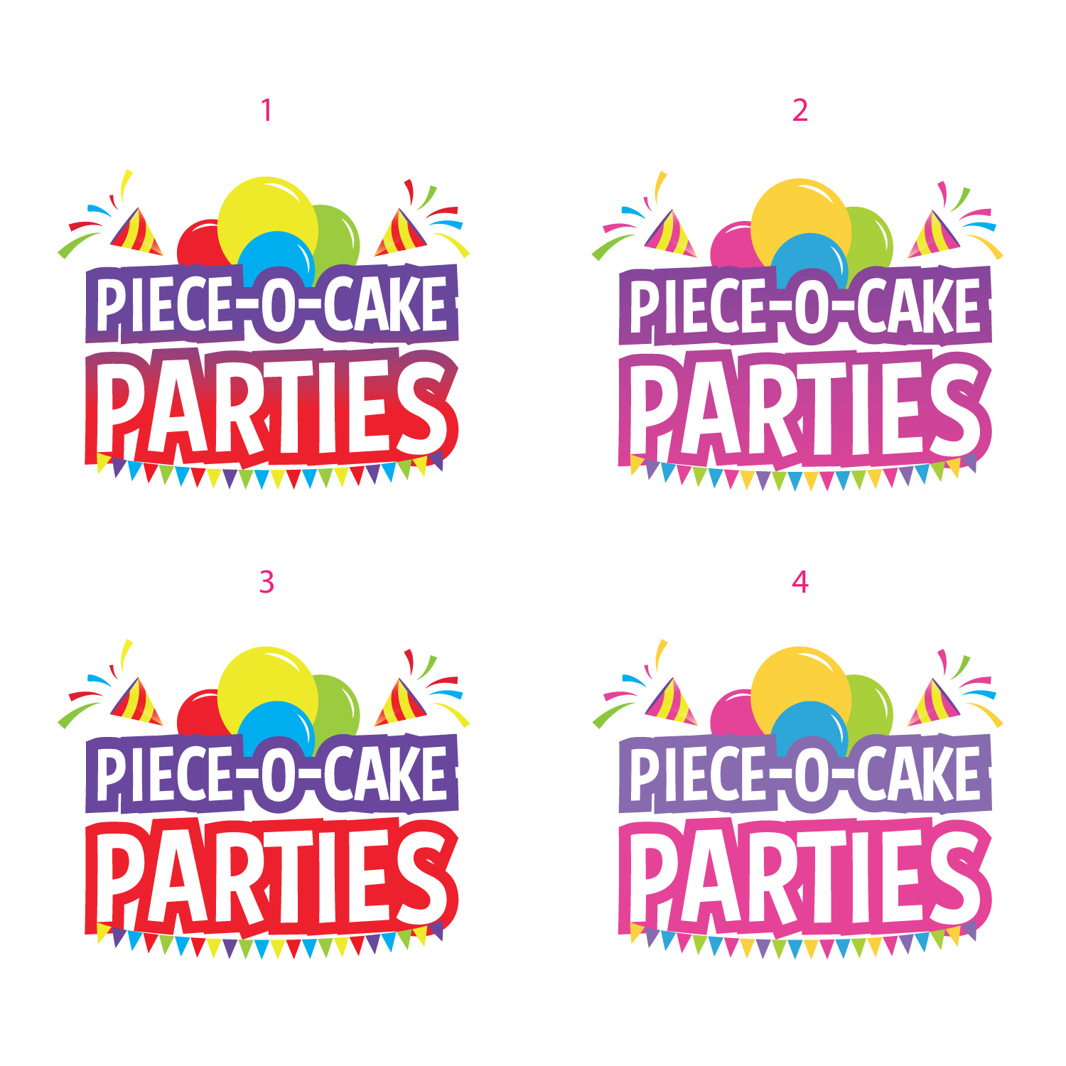 Logo Design by MariaZavorotnyaya for Piece-O-Cake Parties | Design #11439006
