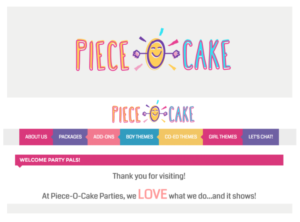 Logo Design by JTdsign for Piece-O-Cake Parties | Design #11467964