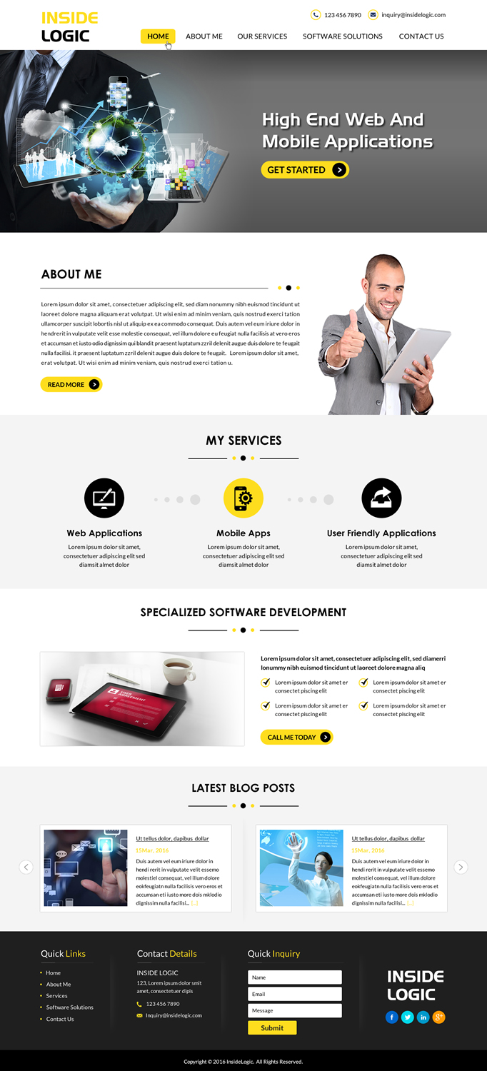 Web Design by Sbss for Insidelogic | Design #11405893