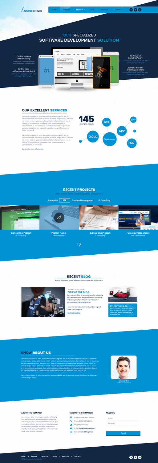 Web Design by UniqueDesignz for Insidelogic | Design #11468330