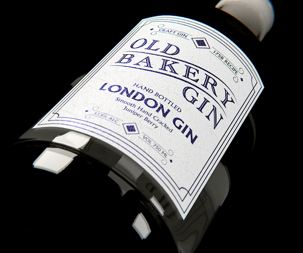 Etikett-Design von TM Kreatif für Old Bakery Gin | Design #11436206