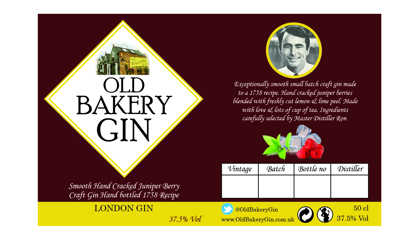 Etikett-Design von PB für Old Bakery Gin | Design #11442345