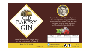 Etikett-Design von PB für Old Bakery Gin | Design: #11442345