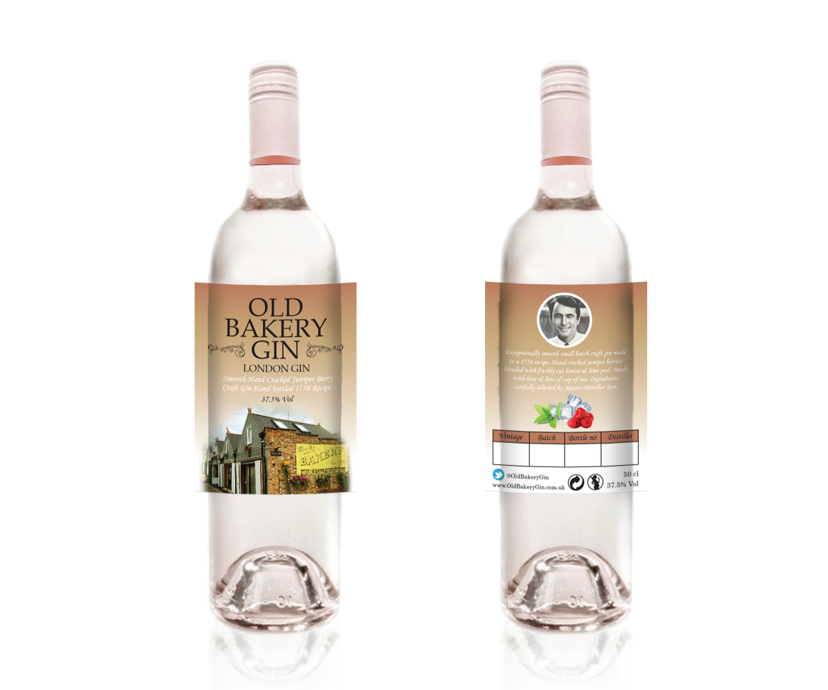 Label Design by PB for Old Bakery Gin | Design #11467021