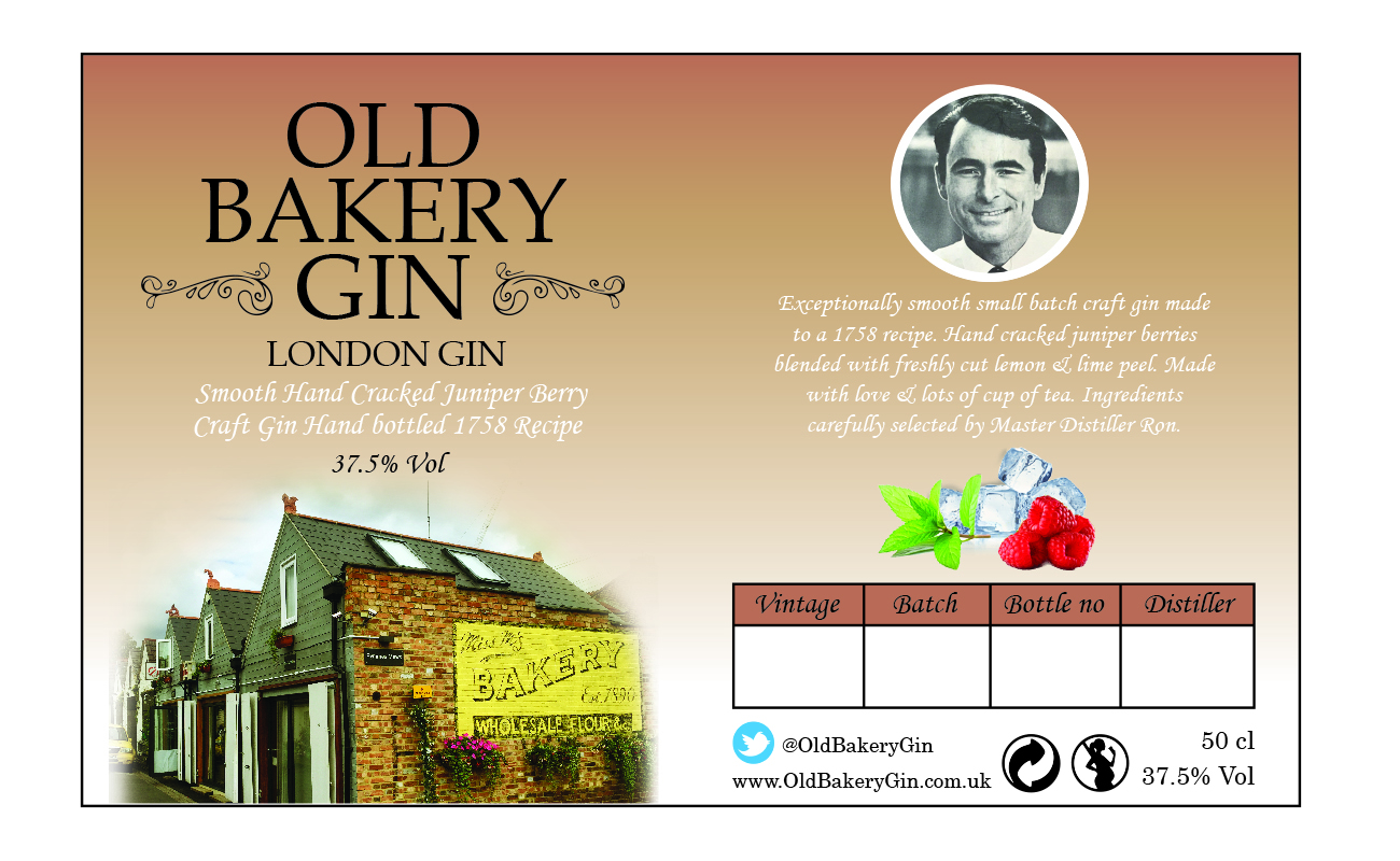 Label Design by PB for Old Bakery Gin | Design #11467022