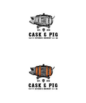 Cask & Pig kitchen & brewery  | Logo Design by ART DEPOT