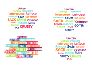 Word Cloud for Cocktail Napkins | Print Design by Tegridy Studio