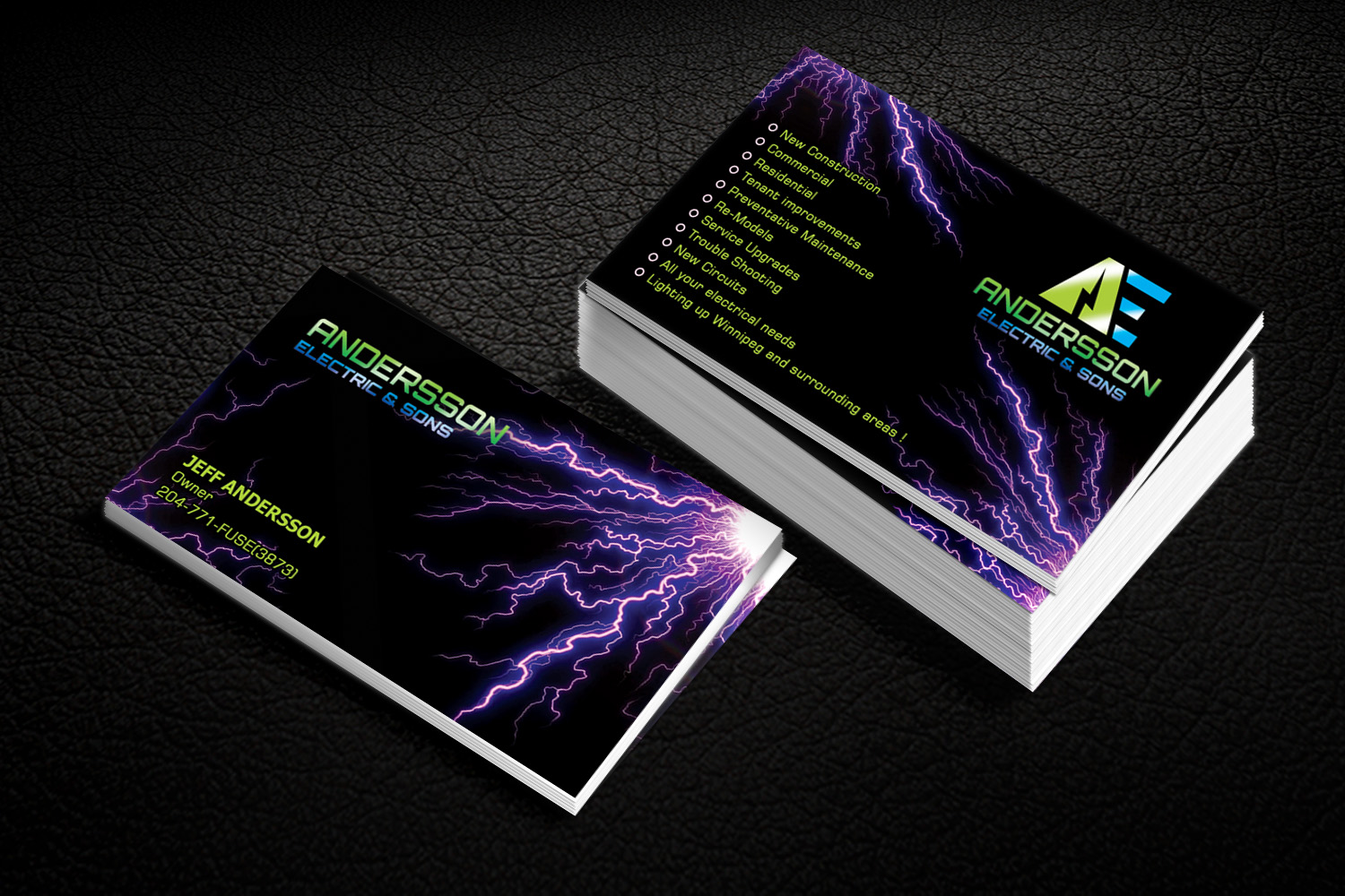 Bold, Professional, Business Business Card Design for Andersson ...