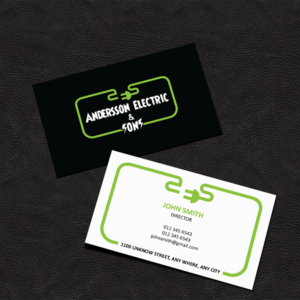Business Card Design by Grafactory for Andersson Electric & Sons | Design: #11442360