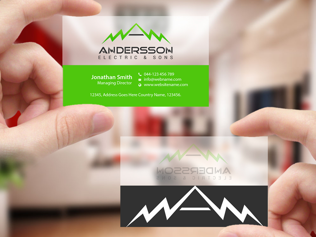 Business Card Design by Creations Box 2015 for Andersson Electric & Sons | Design #11443118