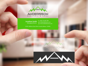 Business Card Design by Creations Box 2015 for Andersson Electric & Sons | Design: #11443118