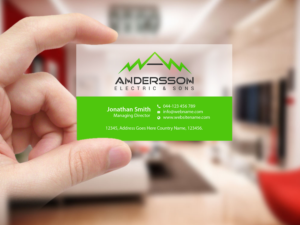 Business Card Design by Creations Box 2015 for Andersson Electric & Sons | Design: #11443120