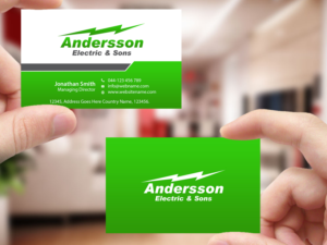 Business Card Design by Creations Box 2015 for Andersson Electric & Sons | Design: #11443133