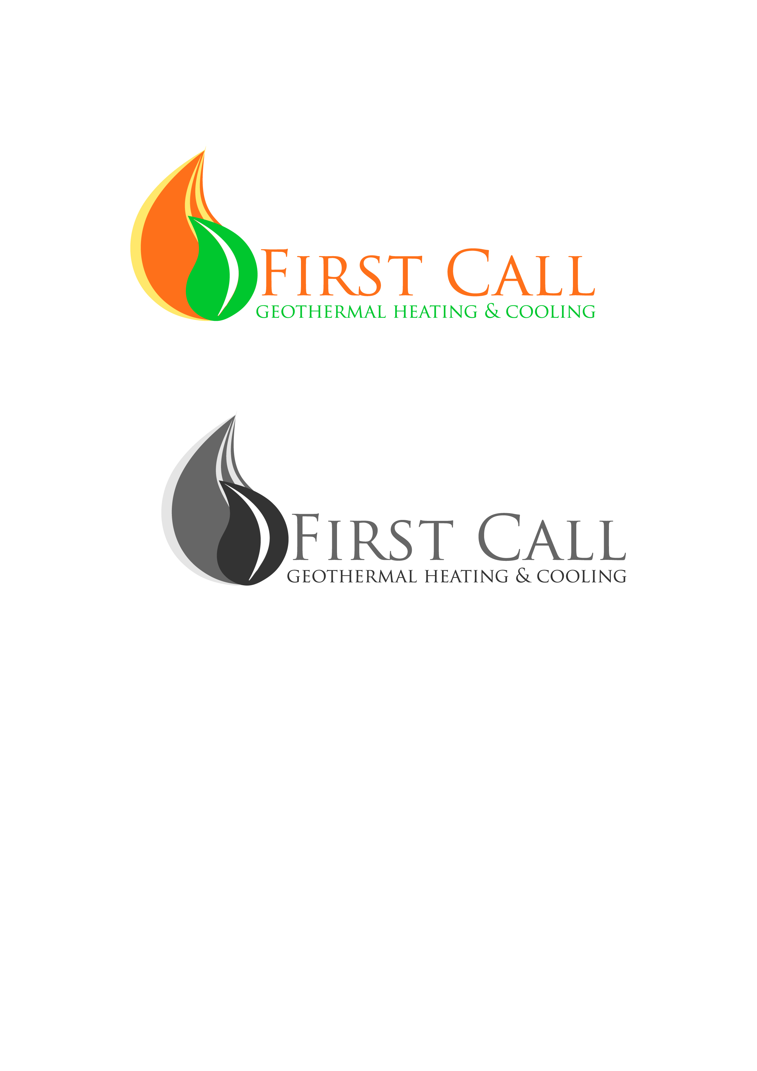 Logo Design by Electric Sparrow for First Call Heating & Cooling, Inc. | Design #25550