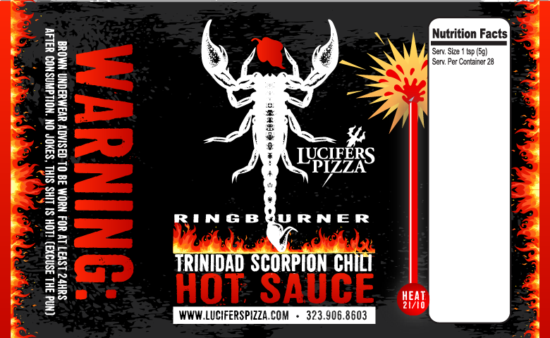 Sticker Design by Whalen for Lucifers Pizza | Design #11442322