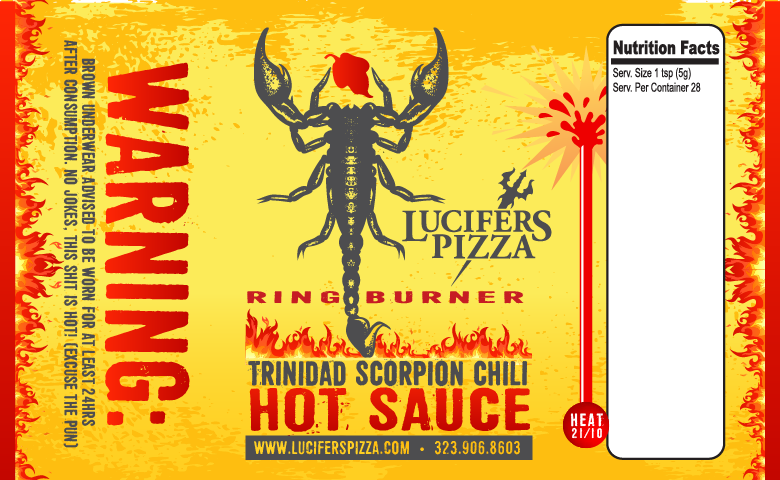 Aufkleber-Design von Whalen für Lucifers Pizza | Design #11449165