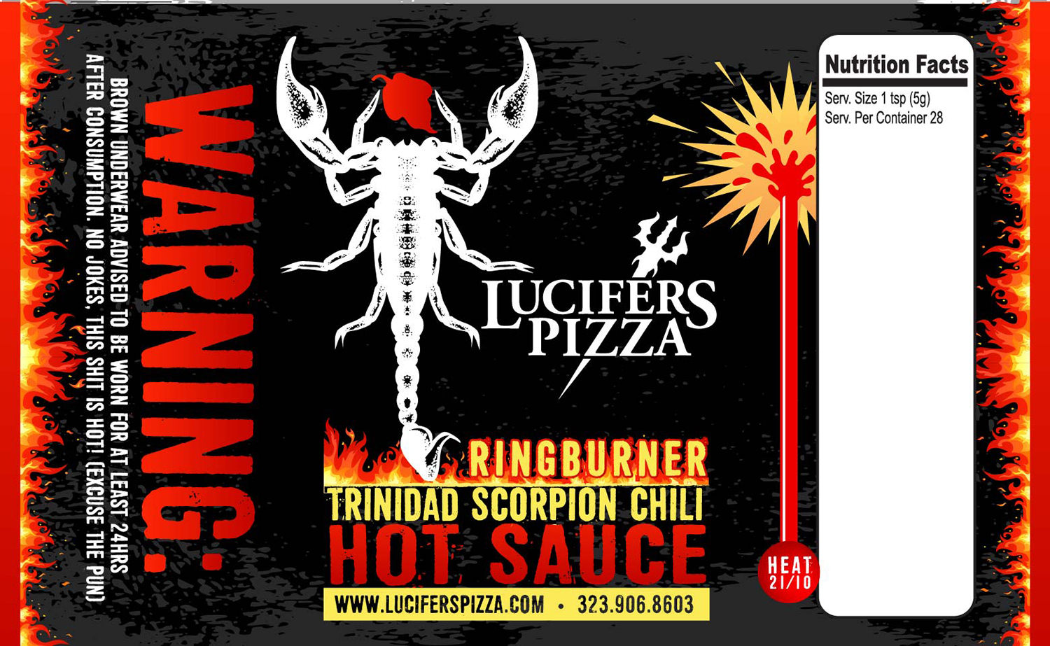 Sticker Design by Whalen for Lucifers Pizza | Design #11453624