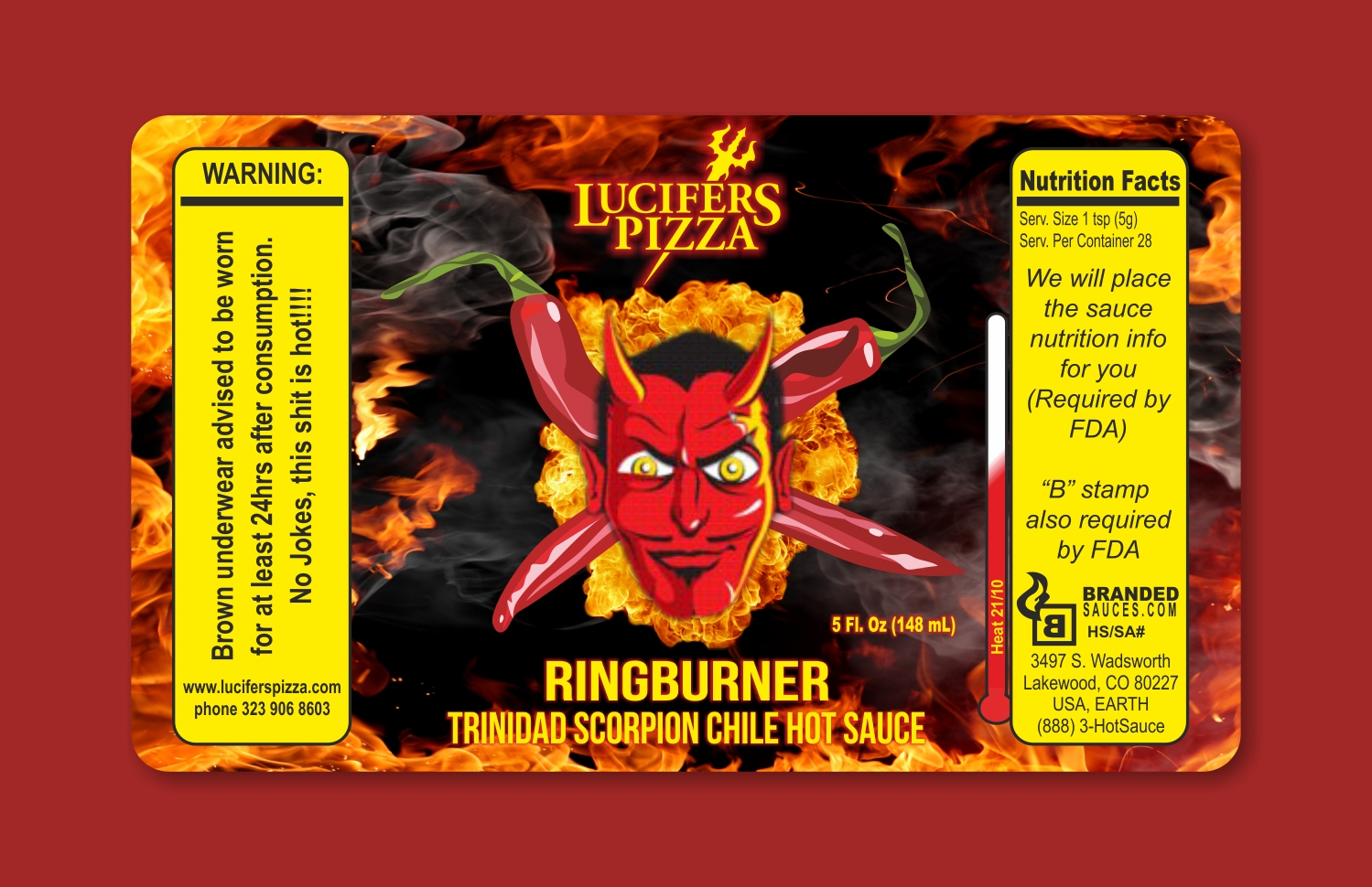 Sticker Design by Maestroto for Lucifers Pizza | Design #11431392