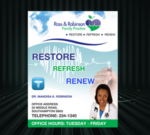 Advertisement Design by uk for Ross and Robinson Medical Practice | Design: #2326002