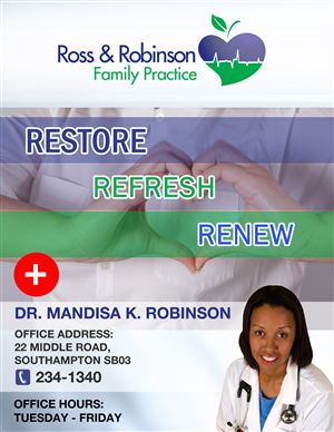 Advertisement Design by uk for Ross and Robinson Medical Practice | Design #2342296