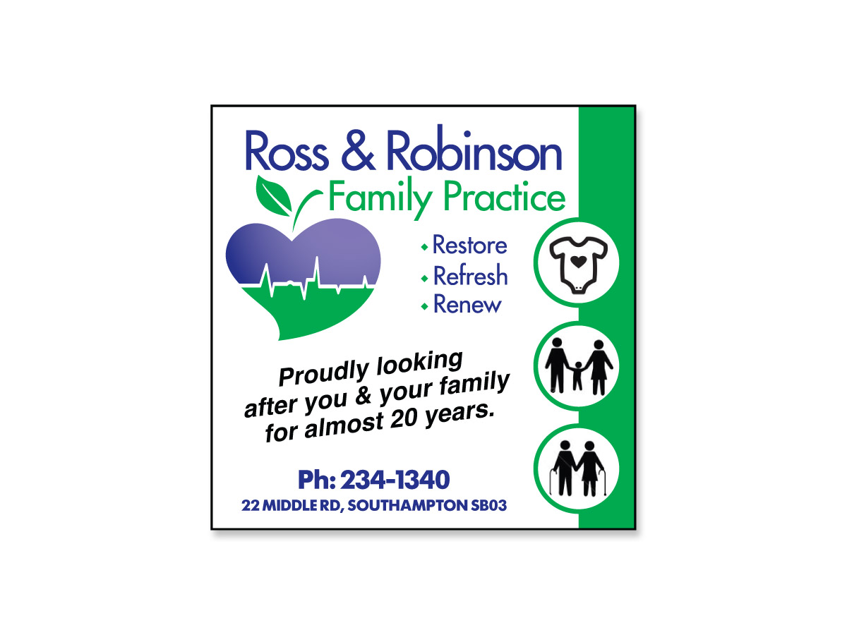 Advertisement Design by Katie Little for Ross and Robinson Medical Practice | Design #2329473