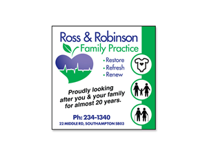 Advertisement Design by Katie Little for Ross and Robinson Medical Practice | Design #2329473