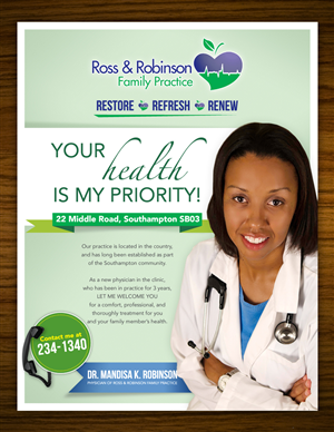 Advertisement Design by nurmaili for Ross and Robinson Medical Practice | Design: #2343940