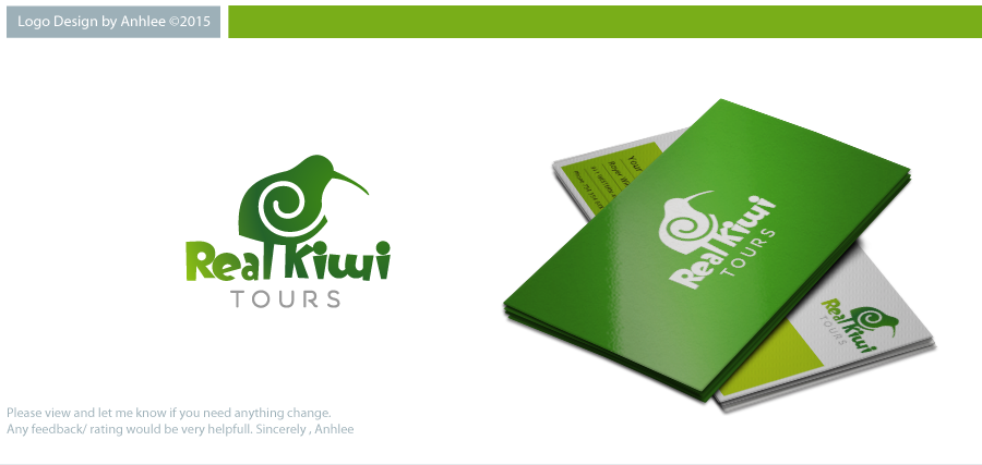 Logo Design by Anhlee for Real Kiwi Tours | Design #11410772
