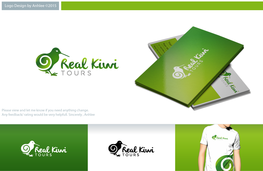 Logo Design by Anhlee for Real Kiwi Tours | Design #11468545