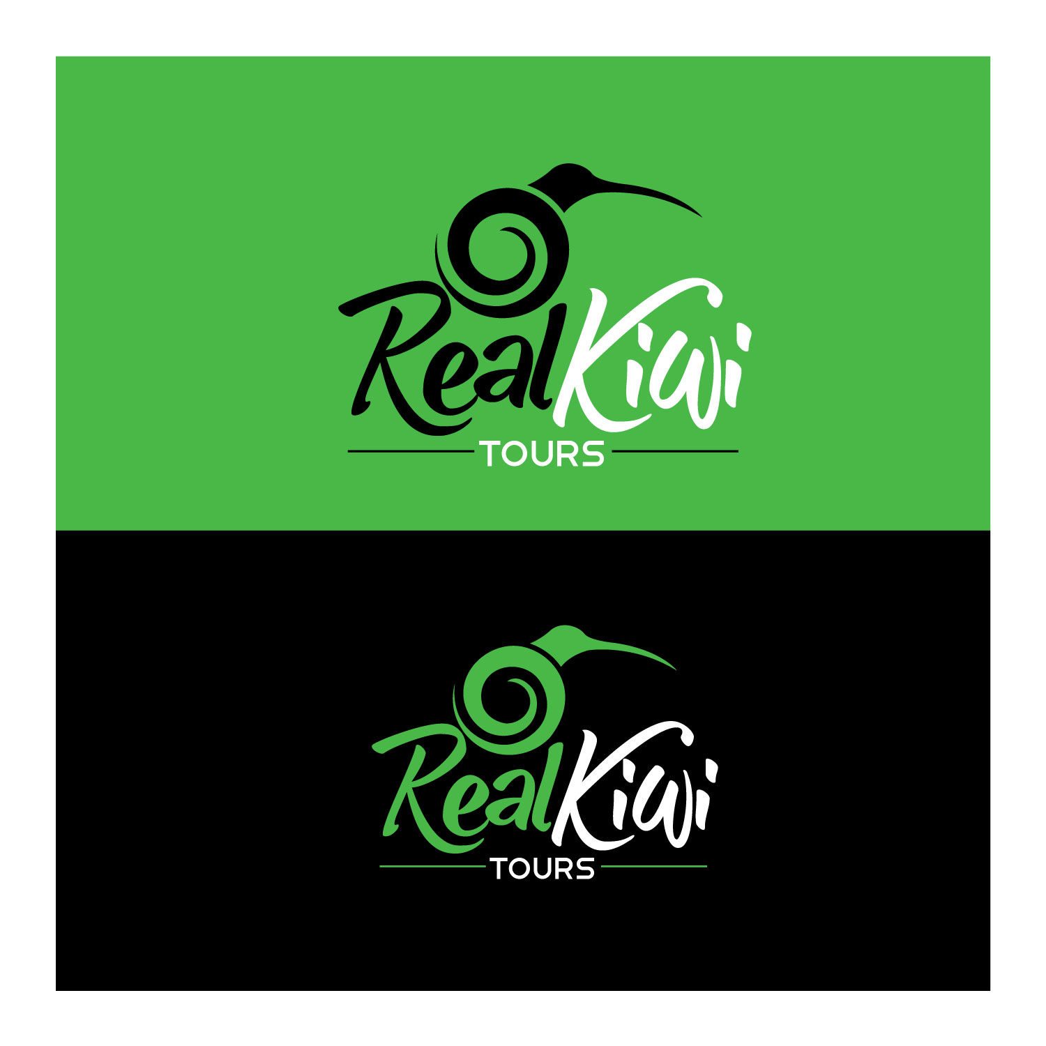 Logo Design by C1 Media for Real Kiwi Tours | Design #11425908